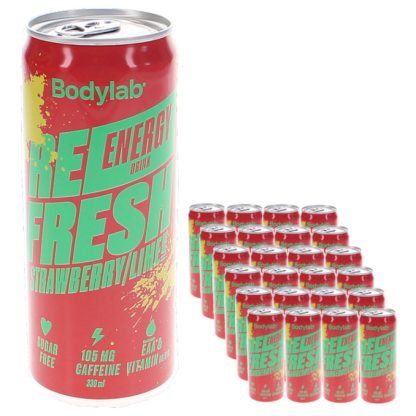 Bodylab Energidryck Jordgubbe/Lime 24-pack