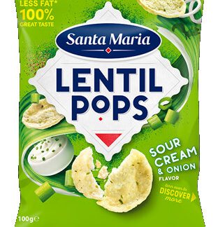 Santa Maria Lentil Pops Sourcream & Onion 100g