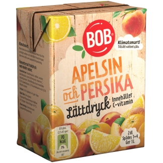 BOB 4 x Lättdryck Apelsin & Persika