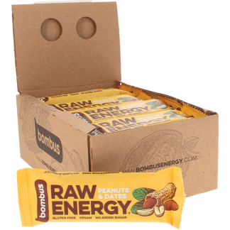 Bombus Raw Energy Raw Energibars Jordnötter & Dadlar 20-pack