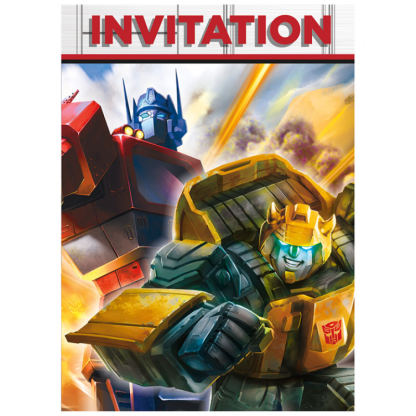 Inbjudningskort Transformers 8-pack