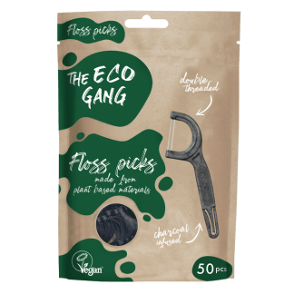 The Eco Gang Växtbaserad Tandtrådsbygel Charcoal 50-pack